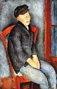 Amedeo Modigliani Young Seated Boy with Cap Spain oil painting reproduction